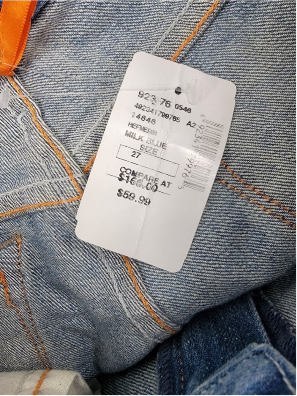 NEW EARNEST SEWN Hefner .01 Bootcut Jeans 27x30 Milk Blue USA Made 2004 NWT Y2K - Picture 4 of 12